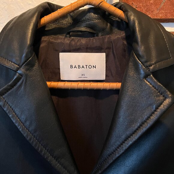 Babaton Sold-Out Blazer-Style Leather Jacket XS - Picture 2 of 3